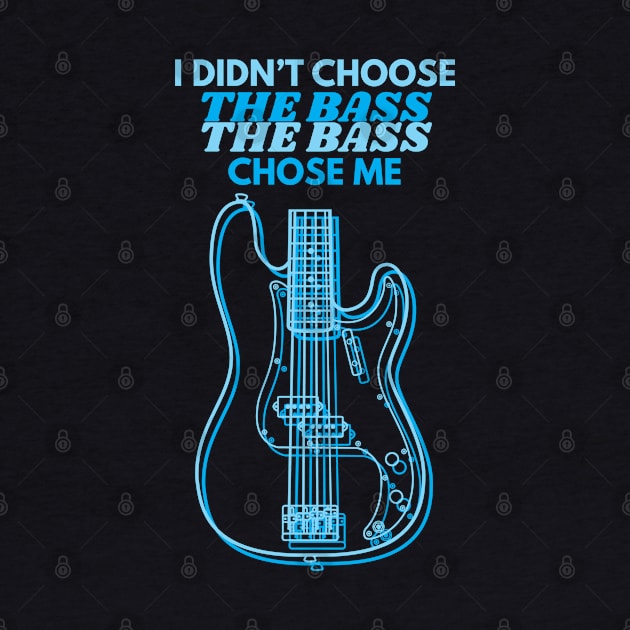 I Didn't Choose The Bass P-Style Bass Guitar Body Outline by nightsworthy